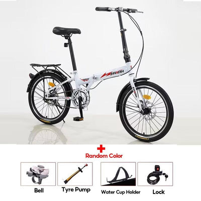 High Carbon Steel 7 Speed Foldable Adult Bike