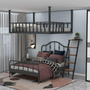 Loft Bed Frame Iron Bed Loft Bed Thickened Reinforced Material Loft Bed Apartment Student Dormitory