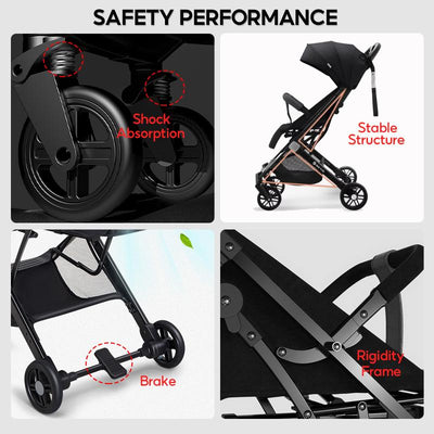 OSAD Baby Stroller Foldable Kids Travel Stroller Lightweight Compact Pram