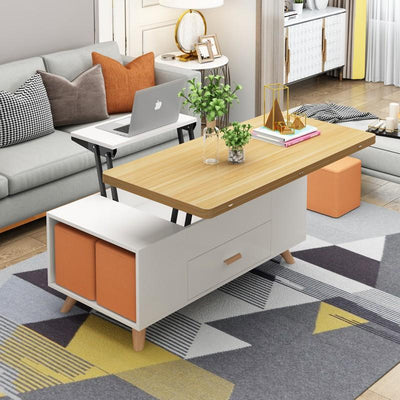 Multifunctional 3 in 1 Dining Table Home Folding Lifting Coffee Table Nordic Dual-purpose Telescopic