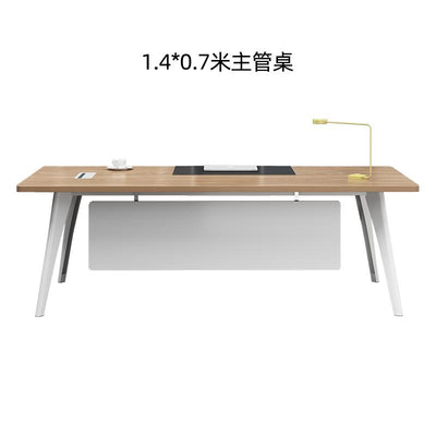 The boss's desk is simple and modern, new Chinese style office desk, single solid wood, big board,