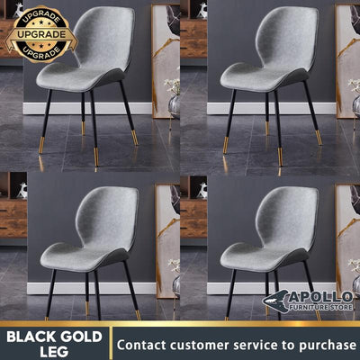 APOLLO PU Leather Dining Chair / Waterproof Designer Dining Chair / Wear-resistan Luxury Soft