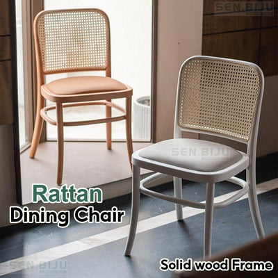 Rattan Chair White Dining Chair Solid Wood Study Chairs Dining Chair