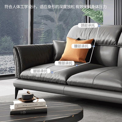 arper Italian Leather Sofa Living Room Waterproof Simple Sofa Light Luxury Sofa Bed