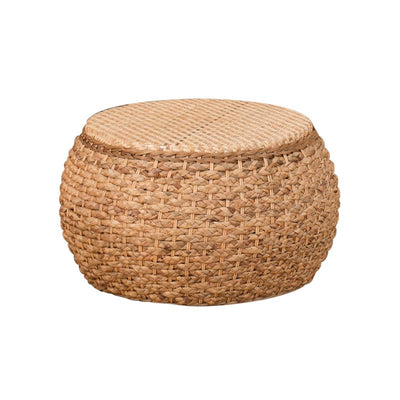 Rattan-made Low Balcony Bench Sofa Straw-made Household Seat Pier Small Round Stool Tatami Chair