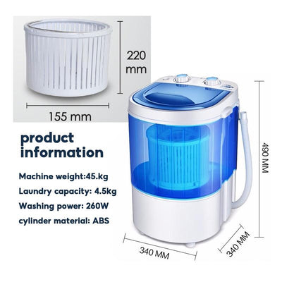 Portable Washing Machine Mini Washing Machine Blu Ray Baby Semi-automatic Washing Machine Cleaning