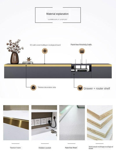 Light Luxury Internet Celebrity Wall-mounted Tv Ultra-thin Simple Post-modern Living Room Wall 2 m