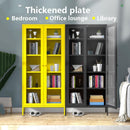 Household Nordic Book shelf Bookshelf Cabinet Multifunctional Iron Glass Door Shelf Storage Cabinet