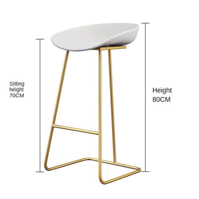 Nordic Bar Chair Bar Stool Gold Iron Stool Modern Simple Home High Chair