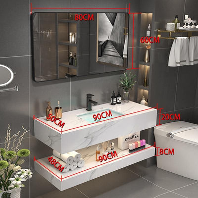 Modern Simple Bathroom Cabinet Combination Bathroom Set Bathroom Marble Wash Stand Wash Basin Wash