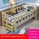 Solid Wood Baby Bed Baby Cot Boy Single Bed Girl Princess Bedside Bed Widened Small Bed With Rails