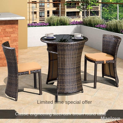 Rattan Chair Three-piece Balcony Small Table and Combination Creative Leisure Tea