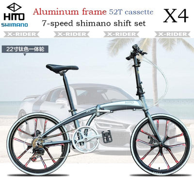 HITO Foldable Bicycle shimano Folding Bicycle Ultra-light Men's And Women's Folding Bike