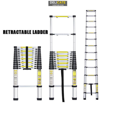 4-meter Retractable Telescopic Climbing Anti-skid Ladder Straighten Portable Sub-ladder 5-meter