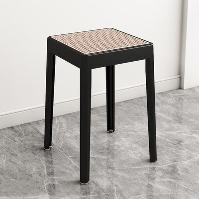 【Buy 3 Get 1 Free】Stackable Plastic Stool Minimalist Rattan Stool Living Room Thickened Round Stool