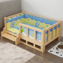 Dog Bed Dog House Solid Wood Dog Fence Removable And Washable Wood Cat Bed All-purpose Pet Bed