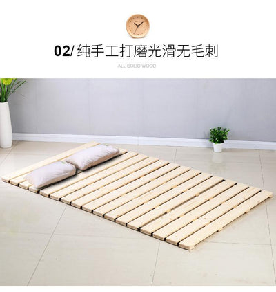 [Ready Stock] Folding Bed Pad Tatami Solid Wood Bed Pad 1.8 M Waist Single Double Hard Plate Folding