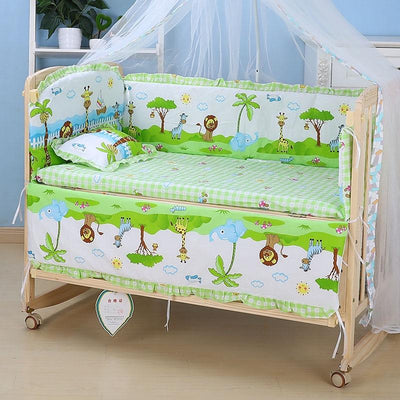 Crib Solid Wood Baby Bed Lacquerless Baby Cradle Foldable Multifunctional Desk Mobile Portable