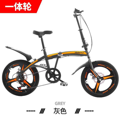 SSPU X4 Foldable bicycle Folding Bike 20 Inch 7 Speed Dolphin Frame Double Disc Brake Adult Outdoor