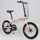 Foldable Bicycle 20 Inch Shimano 7-speed Variable Speed Folding Bicycle High Carbon Steel