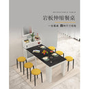 AUSITUR Foldable Dining Table Retractable Rock Board Dining Table Small Apartment Kitchen Dining