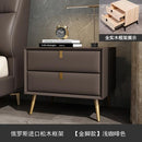 Russian Pine Simple Modern Minimalist Nordic Drawer Storage Bedside Table High-end Leather Bed