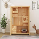 HERON Cat Cage Villa Solid Wood Luxury Home Cat Cabinet General Breeding Room Pet Room