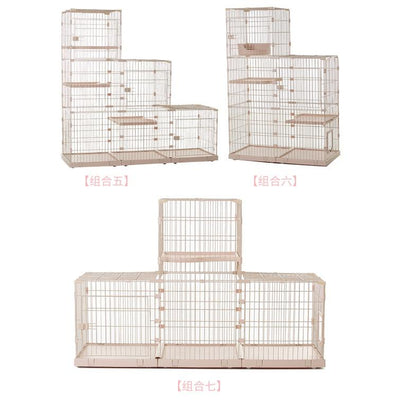 Boussac Assembly Chuangyi Free Cat Cage Plus Large Space Pet Shop Multi Cat Splicing Combination Pet