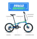 XDS Z3 Foldable Bicycle Aluminum Alloy 8 Speed Change 20 Inch Fast Folding Mini Light Bicycle For