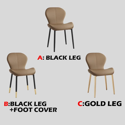 Dining Chair Waterproof Pu/Leather Dining Chair Living Room Leisure Chair Modern Backrest Chair