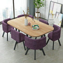 Nordic 1 Table And 6 Chairs Marble Dining Table Combination Home/ Small Apartment Office Conference