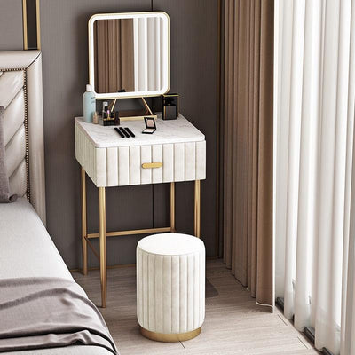 YICHANG Nordic Marble Dressing Table Dresser Bedroom Modern Minimalist Light Luxury Make Up Table