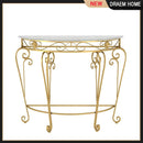 Nordic Light Luxury Ins Simple Iron Porch Against the Wall Modern Hallway Corridor Semi-round Table