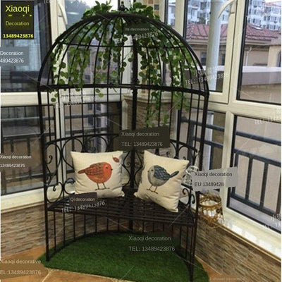 Floor European-style Birdcage Iron Semi-circular Seat Balcony Outdoor Restaurant Wedding Photography