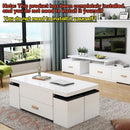 Coffee Table With Wheels Mobile Multifunctional Folding Dining Table With Chair Nordic Furniture