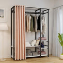 A Simple Rental Wardrobe Full Steel Frame Simple Modern Economy Storage Home Dormitory Self-assembly