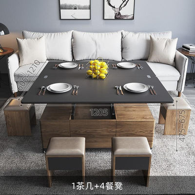 Multifunctional Tea Table and Small Family Contracted Nordic Style Living Room Home Creative Folding