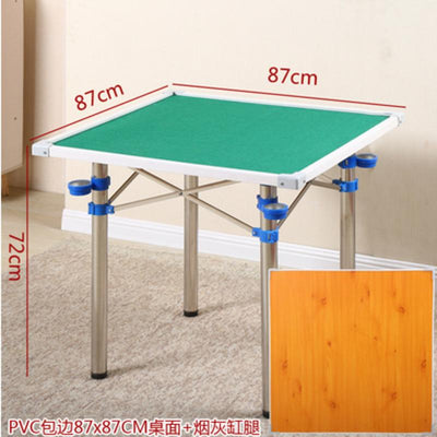 Folding Mahjong Table Multifunctional Table Chess And Card Dual Purpose Stainless Steel Leg Folding