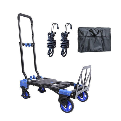 Household Foldable Trolley Big Capacity Multifunction Cart Loading 150kg Platform Trolley Can Adjust