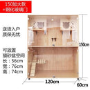 HOOOPET Cat Cage Solid Wood Cat Villa Household Luxury Three Floor Cat Cabinet Pet House