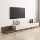 Nordic Tv Cabinet Tea Table Combination Black Walnut-colored Retractable Tv Cabinet Modern Simple