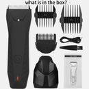 Groin Balls Trimmer Private Shaver for Man Wireless Electric Shaver Replaceable Ceramic Blades