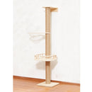 Hanging Nest Rack Wall Climbing Multi-layer Solid Wood Sisal Cat Tree Integrated Wooden Large Space