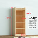 Book Shelf Solid Wood Bookshelf Cabinet Modern Simple Floor Bookcase Shelf Log Pine With Door Bay