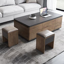 Coffee Table With Wheels Mobile Multifunctional Folding Dining Table With Chair Nordic Furniture