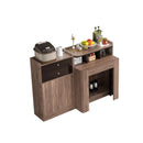 Folding Dining Household Small-sized Invisible Telescopic Solid Wood Space-saving Sideboard Table