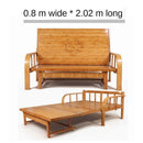 Sofa Bed Can Fold Double Guest Room Small Family Single 1.5 M 1.8 Real Wooden Multi-functional