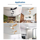 Ceiling Fan With Led Light 48"/52" Tri-Color LED Light Remote Control Ceiling Light 5-YEAR-WARRANTY