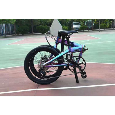 KOSDA KSD-5 Foldable Bicycle Electroplating 20 Inch 8-speed Dual Disc Brake Bicycle Aluminum Alloy