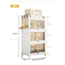 Kitchen Cabinet With Door Multi-functional Storage Cabinet For Bowls Chopsticks Plates Dishes Pans